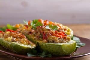 Courgettes farcies à l'Air Fryer à la provençale, recette facile et savoureuse